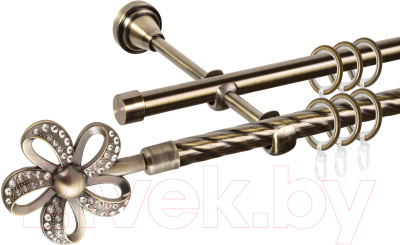 

Карниз для штор АС ФОРОС, Grace D16K/16Г составной + наконечники Ромилда