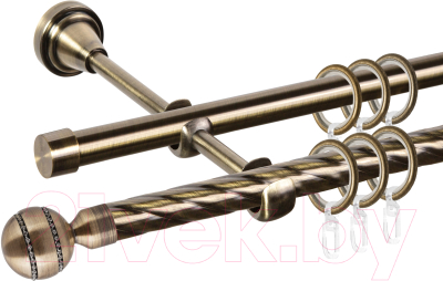 

Карниз для штор АС ФОРОС, Grace D16K/16Г составной + наконечники Денвер