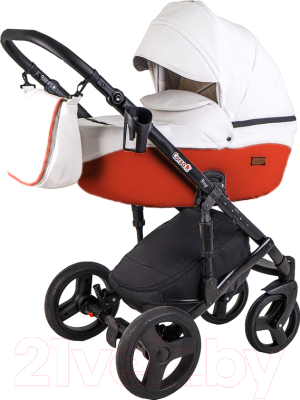 Детская универсальная коляска Ray Corsa Ecco 2 в 1 (23/белый/оранжевый)