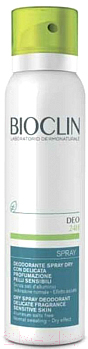 Дезодорант-спрей Bioclin Deo 24ч сухой с легким ароматом для чувствительной кожи (150мл)