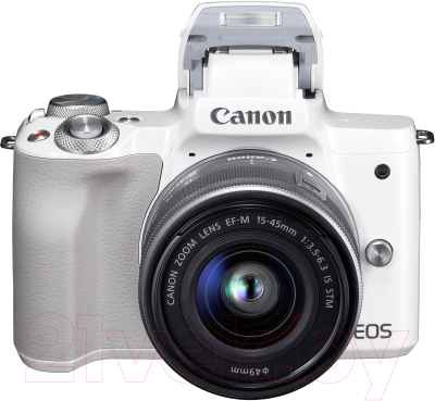 Беззеркальный фотоаппарат Canon EOS M50 IS STM Kit 15-45mm / 2681C012 (белый)