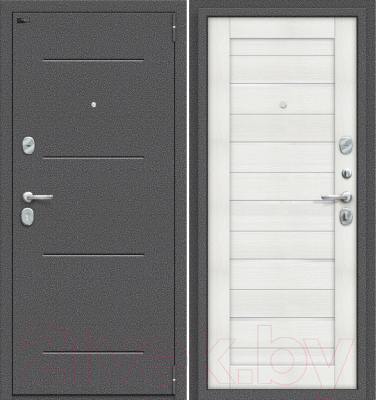 Входная дверь el'Porta Porta S 2 104.П22 Антик cеребристый/Bianco Veralinga (88x205, правая)