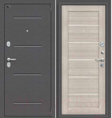 Входная дверь el'Porta Porta S 2 104.П22 Антик серебристый/Cappuccino Veralinga (88x205, правая)