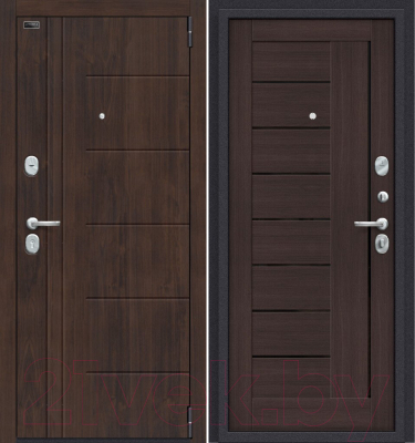 Входная дверь el'Porta Porta S 9.П29 Almon 28/Wenge Veralinga (88x205, правая)