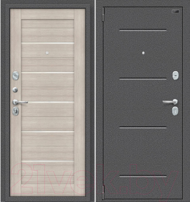 

Входная дверь el'Porta, Porta S-2 104.П22 Антик серебристый/Cappuccino Veralinga