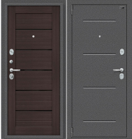 

Входная дверь, Porta S 2 104.П22 Антик серебристый/Wenge Veralinga