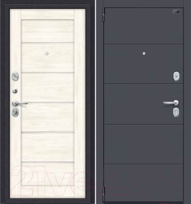 Входная дверь el'Porta Porta S 4.Л22 Graphite Pro/Nordic Oak (88x205, левая)