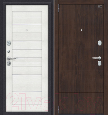 Входная дверь el'Porta Porta S 4.П22 Almon 28/Bianco Veralinga (88x205, левая)