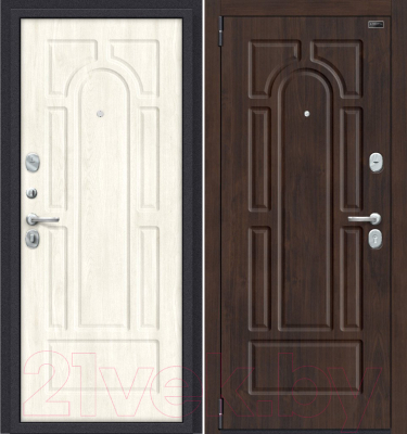 Дверь входная el'Porta Porta S 55.55 Almon 28/Nordic Oak (88x205, левая)