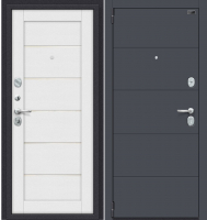 Входная дверь el'Porta Porta S 4.Л22 Graphite Pro/Virgin (98x205, левая) - 