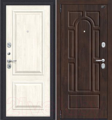 Входная дверь el'Porta Porta S 55.К12 Almon 28/Nordic Oak (98x205, левая)