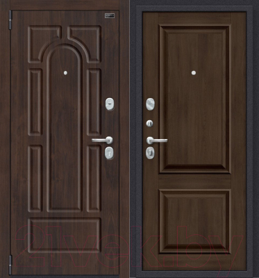 Входная дверь el'Porta Porta S 55.К12 Almon 28/Dark Oak (98x205, левая)