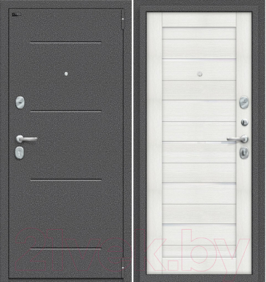 Входная дверь el'Porta Porta S 2 104.П22 Антик серебристый/Bianco Veralinga (98x205, правая)