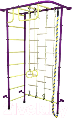 Детский спортивный комплекс Пионер 8Л (пурпурный/желтый)