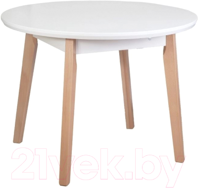 Обеденный стол Drewmix Oslo 4 (белый/бук)