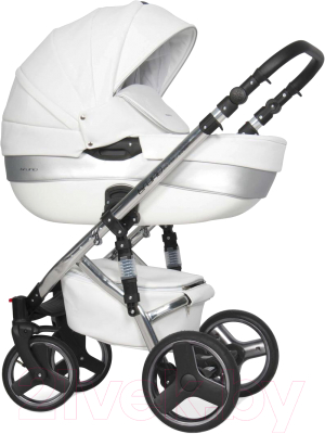 Детская универсальная коляска Riko Brano Ecco 3 в 1 (silver/white)