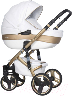 Детская универсальная коляска Riko Brano Ecco 3 в 1 (gold/white)
