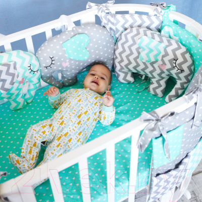 Комплект постельный для малышей Топотушки Слоники / 676 (6 предметов)
