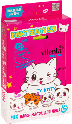 

Набор масок для лица Vilenta, Funny Beauty Set Pretty Kitty Mix маска для лица