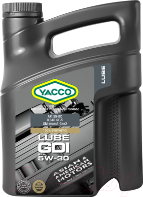 Моторное масло Yacco Lube GDI 5W30 (5л)
