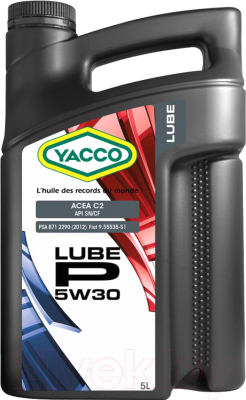 Моторное масло Yacco Lube P 0W30 (5л)