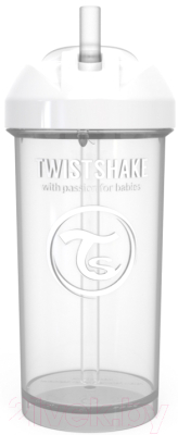 Поильник Twistshake Straw Cup с трубочкой 78592 (360мл, белый)