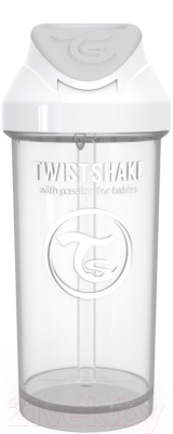 Поильник Twistshake Straw Cup с трубочкой 78592 (360мл, белый)