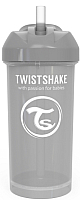 Поильник Twistshake Straw Cup с трубочкой 78680 (360мл, серый) - 
