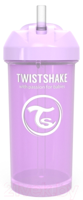 Поильник Twistshake Straw Cup с трубочкой 78591 (360мл, фиолетовый)