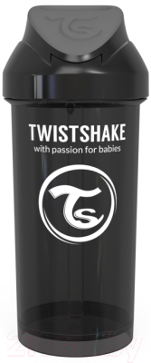 Поильник Twistshake Straw Cup с трубочкой 78593 (360мл, черный)
