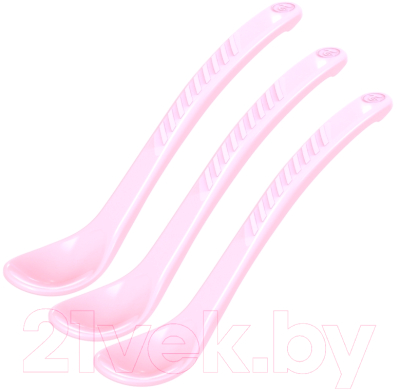 Набор столовых приборов для кормления Twistshake Feeding Spoon / 78179 (3шт, розовый)