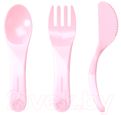 Набор столовых приборов для кормления Twistshake Learn Cutlery 78199 (розовый)