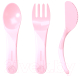 Набор столовых приборов для кормления Twistshake Learn Cutlery 78199 (розовый) - 