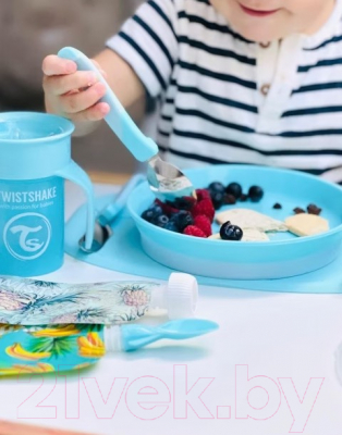 Набор столовых приборов Twistshake Learn Cutlery Stainless Steel 78210 (синий)