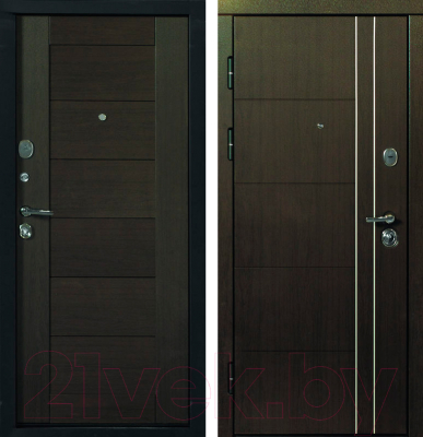 Входная дверь Дверной Континент Турин венге (86x205, левая)