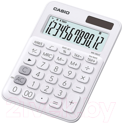 Калькулятор Casio MS-20UC-WE-S-ES (белый)