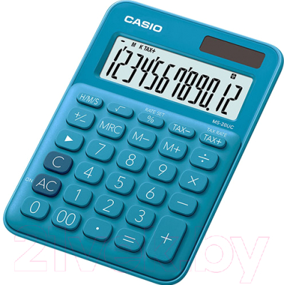 Калькулятор Casio MS-20UC-BU-S-ES (голубой)