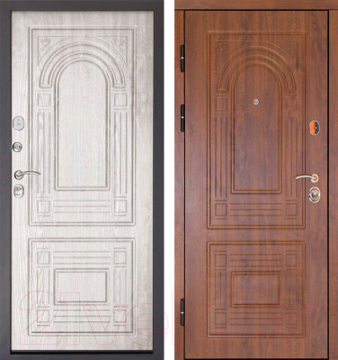 Входная дверь Дверной Континент Флоренция беленый дуб (86x205, левая)