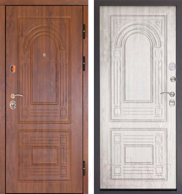 Входная дверь Дверной Континент Флоренция беленый дуб (86x205, правая)