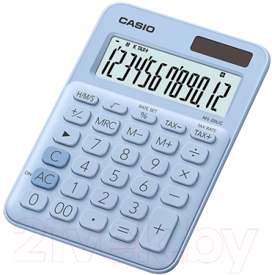 Калькулятор Casio MS-20UC-LB-S-ES (светло-голубой)