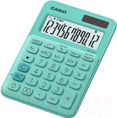 Калькулятор Casio MS-20UC-GN-S-ES (светло-зеленый)