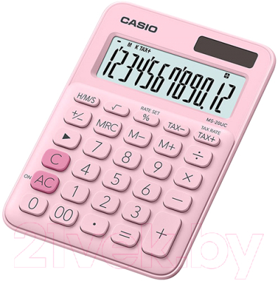 Калькулятор Casio MS-20UC-PK-S-ES (светло-розовый)
