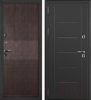 Входная дверь Дверной Континент Термаль венге (86x205, левая)