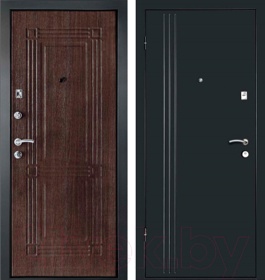 Входная дверь Дверной Континент Лайн-1 венге (96x205, левая)