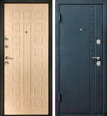 Входная дверь Дверной Континент Сити-1 беленый дуб (86x205, левая)