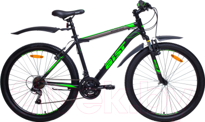 Велосипед AIST Quest (16, черный/зеленый)