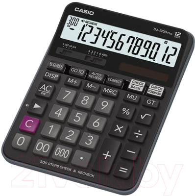 Калькулятор Casio DJ-120DPLUS-W-EP (черный)