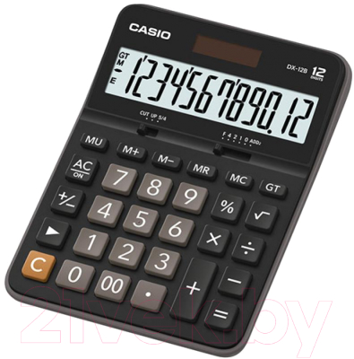 Калькулятор Casio DX-12B-W-EC (черный)