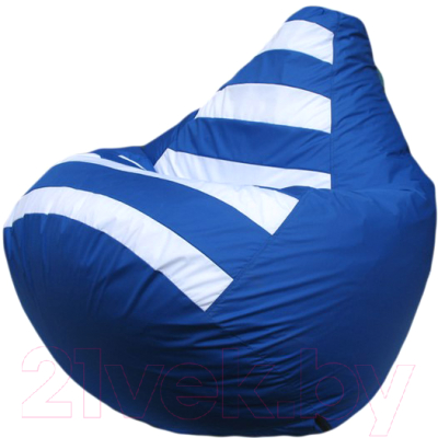 Бескаркасное кресло Flagman Груша Макси Г2.1-437 (полосатик синий)