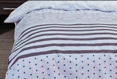 Комплект постельного белья Ночь нежна Мадрид Премиум 1.5 сп. 50x70 / 5823-2 (серый)